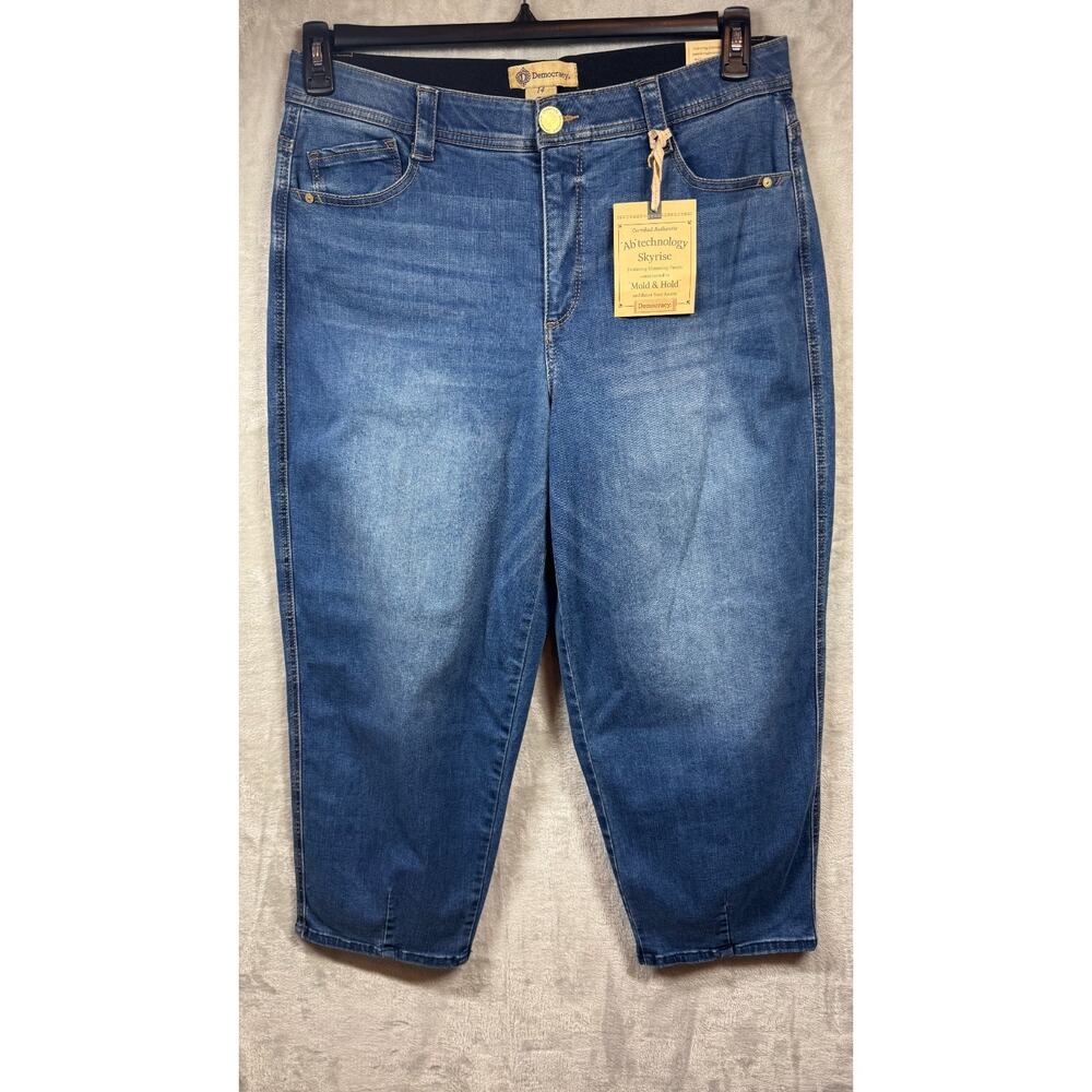 Democracy NEW Jeans Womens 14 Ab Technology Skyrise Blue Denim Booty Lift